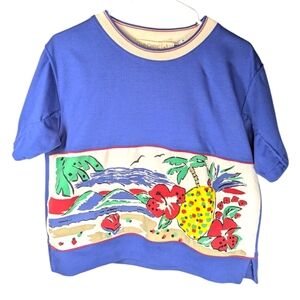 Vintage club caribe single stitch tropical island beach fruit T-shirt Size small